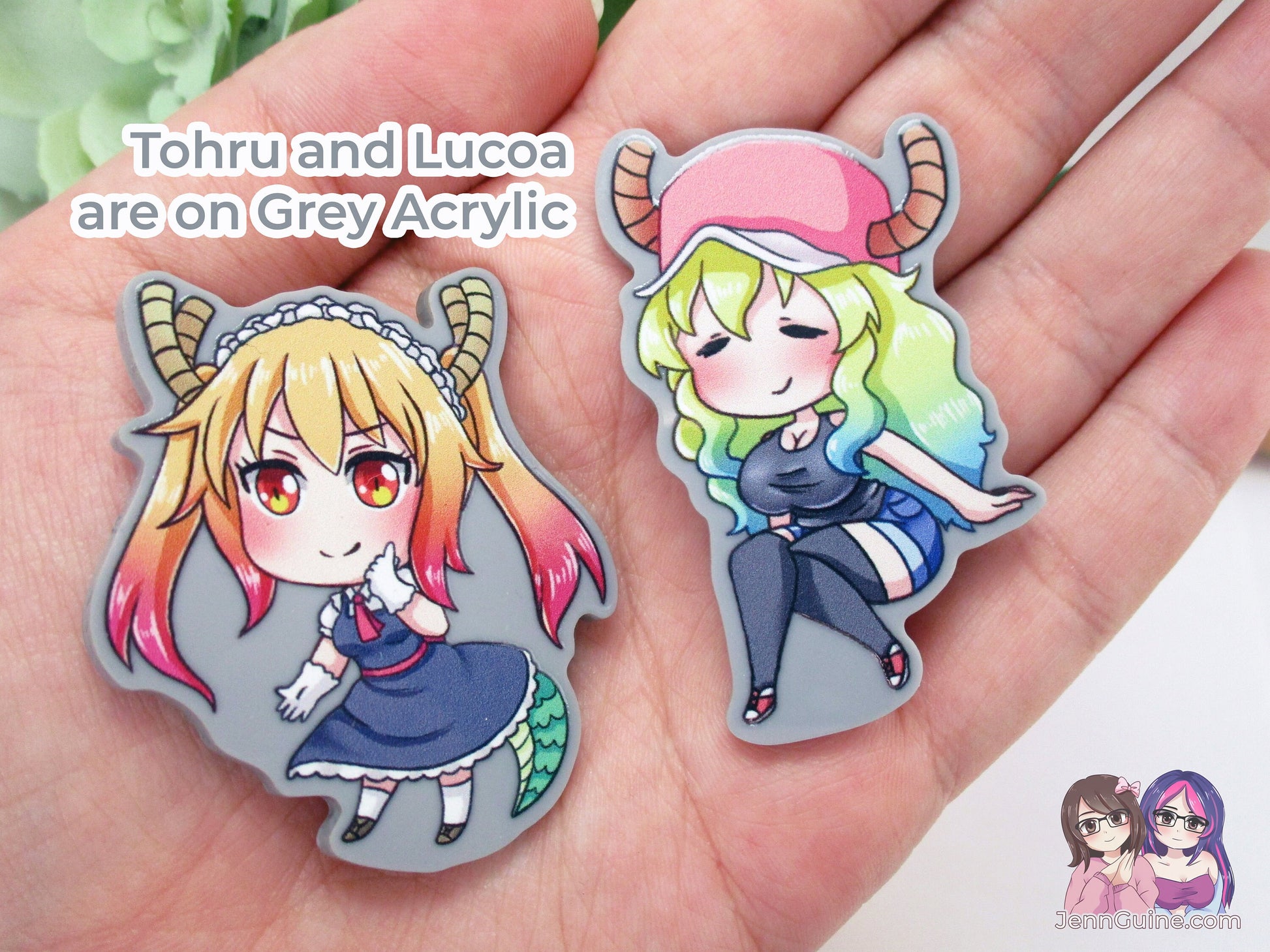 Acrylic Magnet Set / Miss Kobayashi's Dragon Maid Kobayashi Tohru Lucoa Kanna Elma Neodymium Magnets, No Restocks once Sold Out