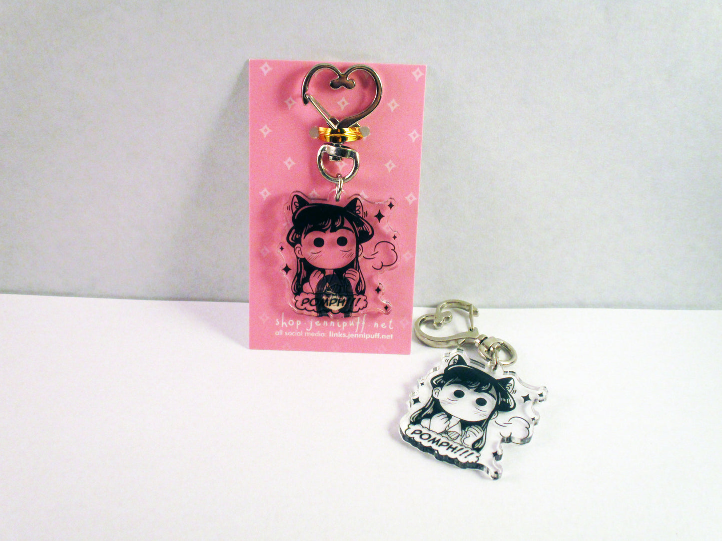 Komi-san Acrylic Keychain - POMPH! (transparent) - JennGuine