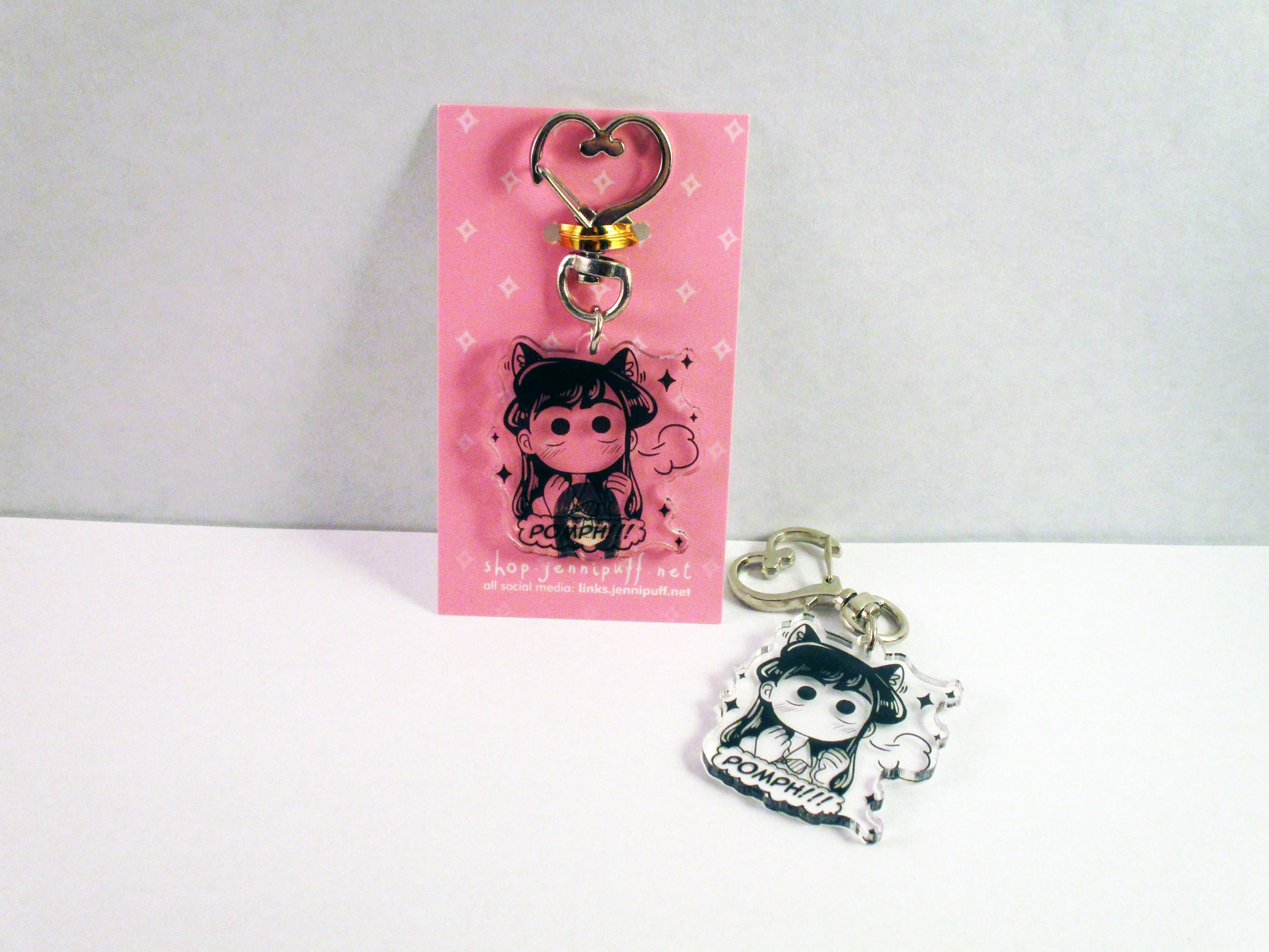 Komi-san Acrylic Keychain - POMPH! (transparent) - JennGuine