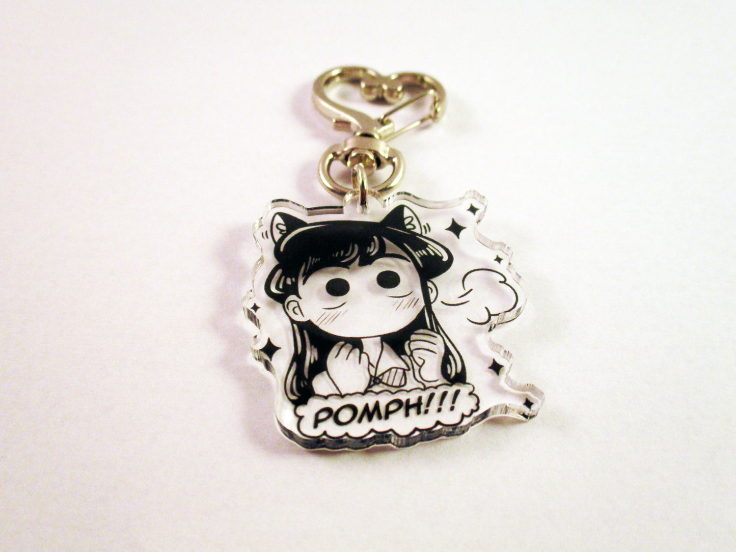 Komi-san Acrylic Keychain - POMPH! (transparent) - JennGuine