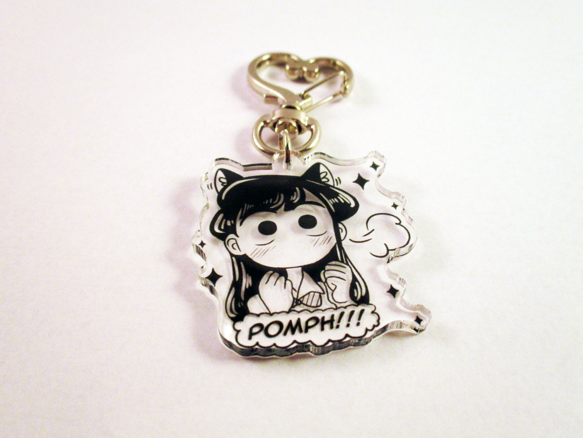 Komi-san Acrylic Keychain - POMPH! (transparent) - JennGuine