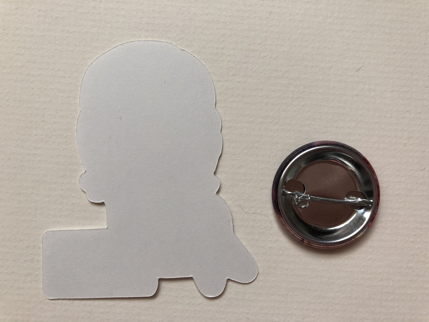 Die Cut Sticker and Pinback Button Combo - Madoka and Guine - JennGuine