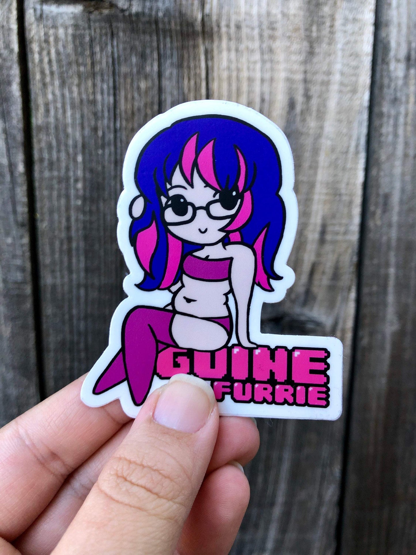 Die Cut Sticker and Pinback Button Combo - Madoka and Guine - JennGuine
