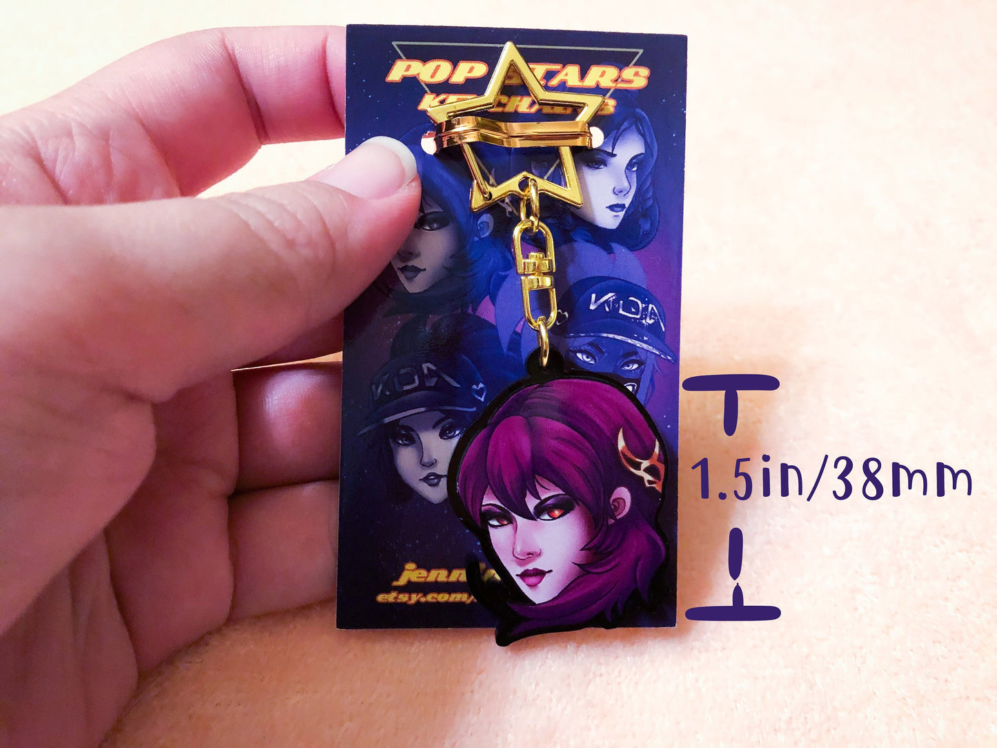League of Legends KDA Keychain - Evelynn - JennGuine