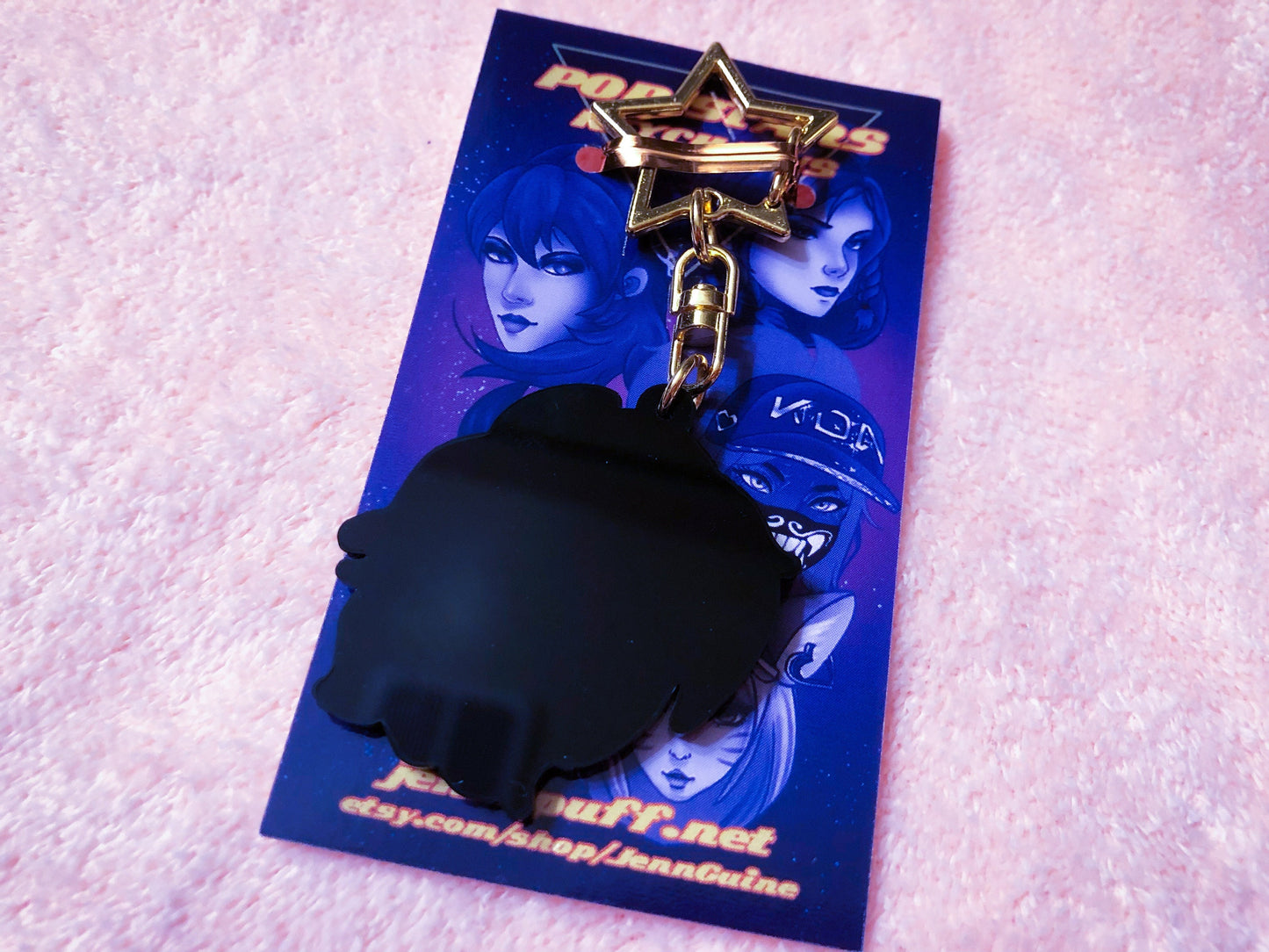 Neon Akali KDA Keychain