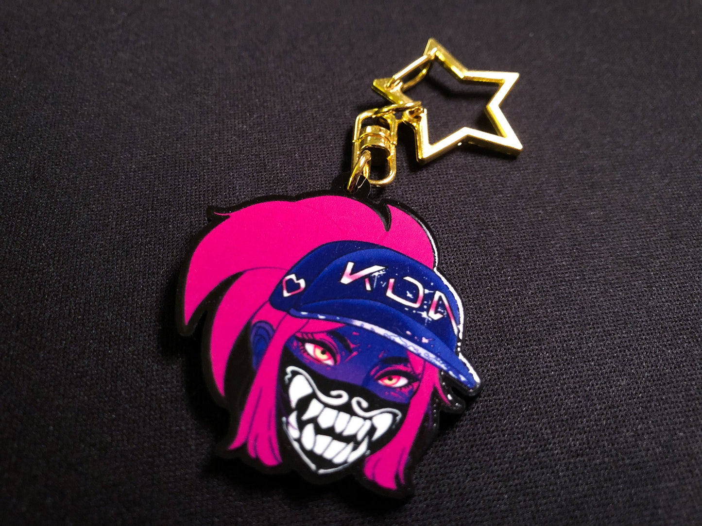 Neon Akali KDA Keychain