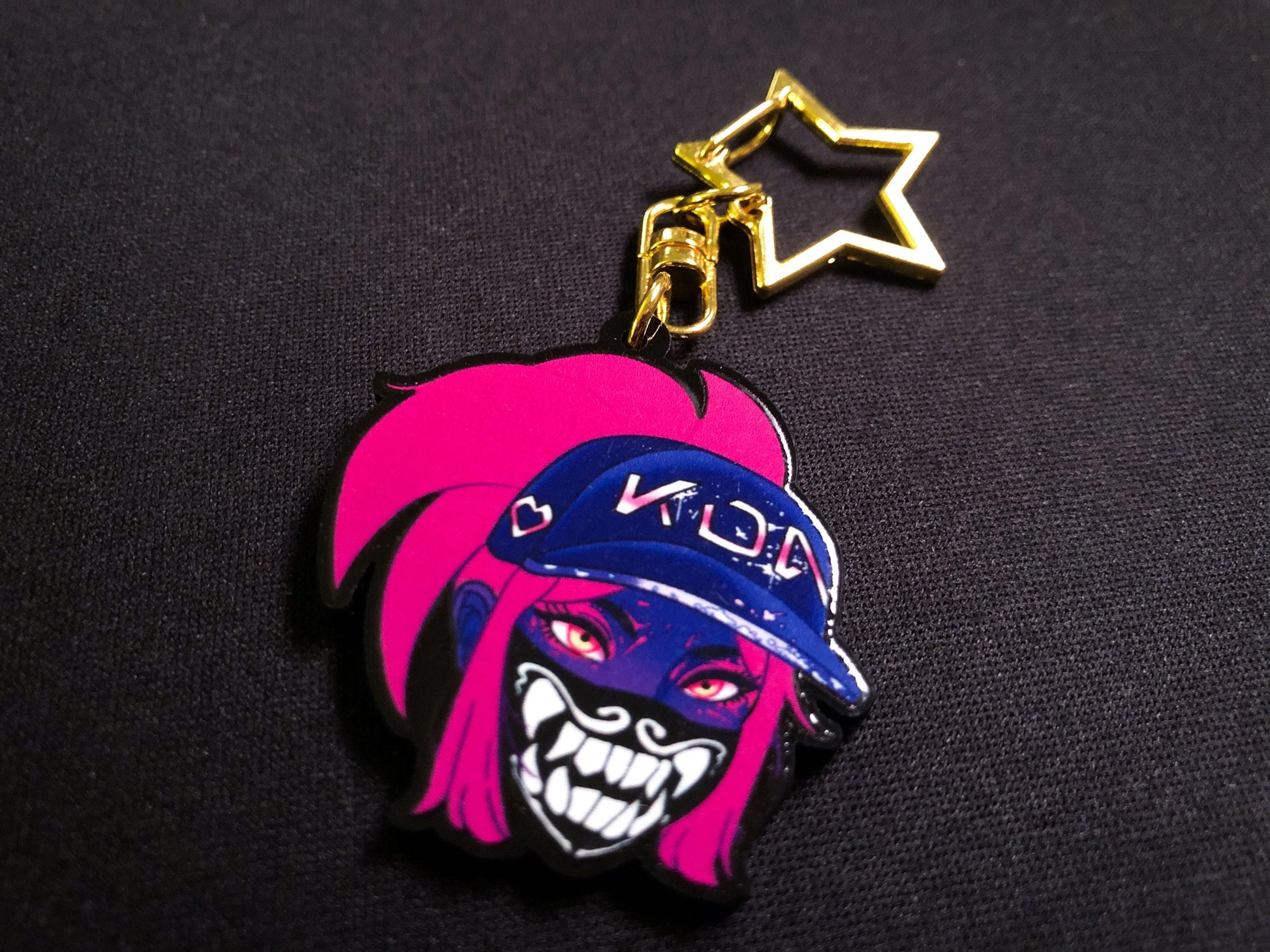 Neon Akali KDA Keychain