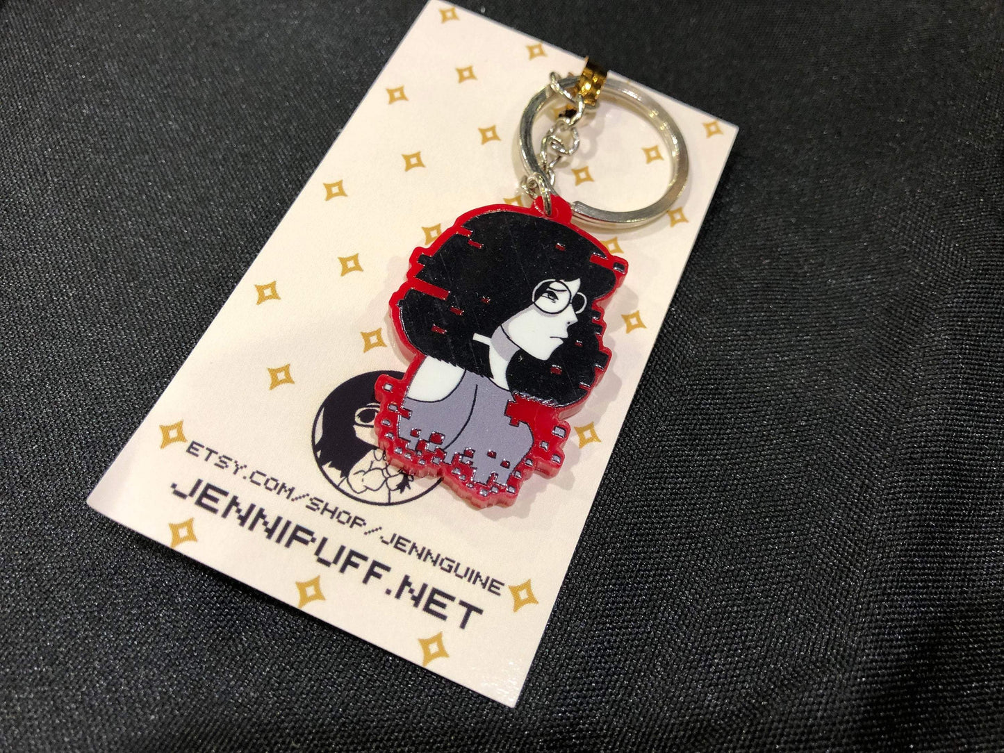 Inktober 2018 Red Keychain - Breakable - JennGuine