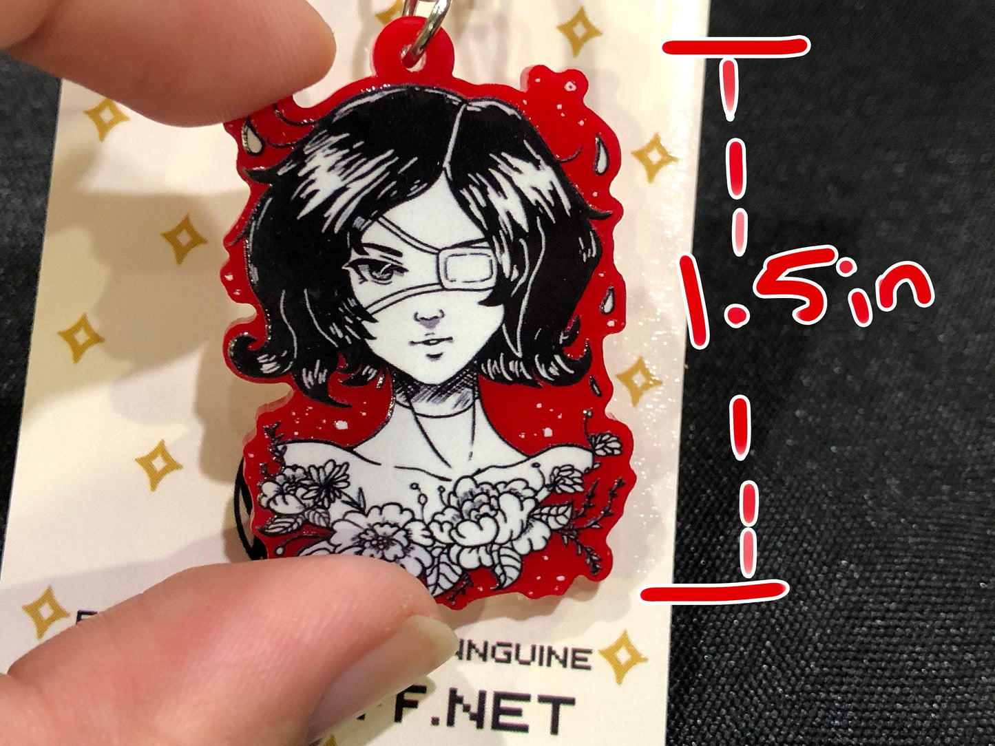 Inktober 2018 Red Keychain - Tranquil - JennGuine