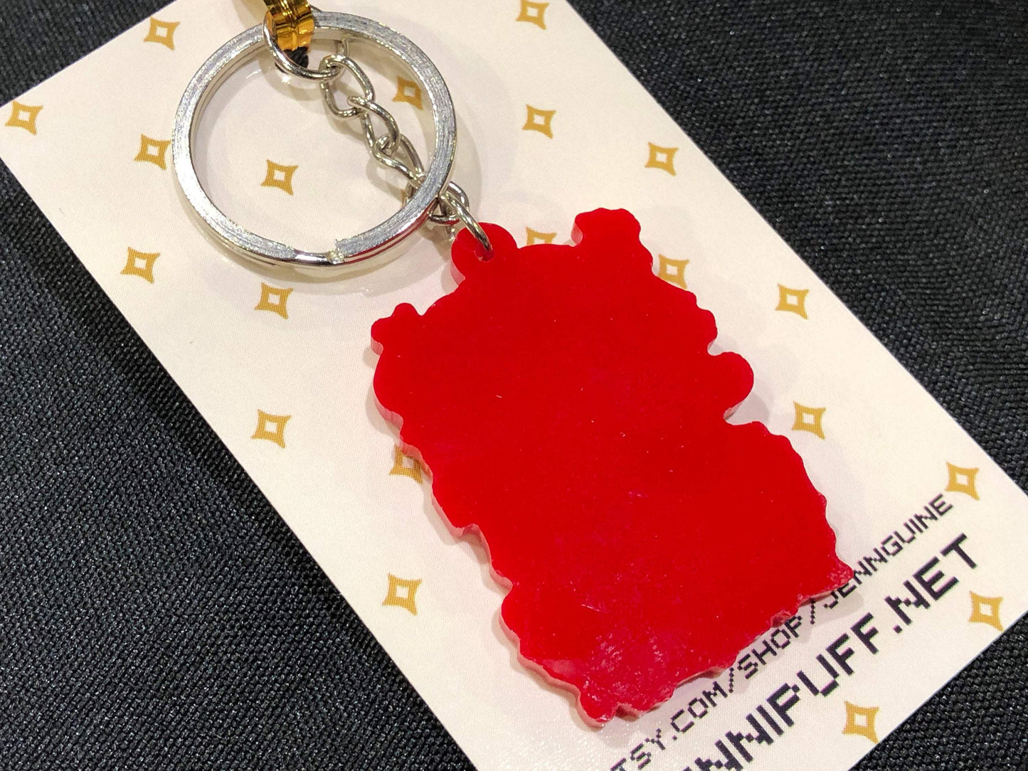 Inktober 2018 Red Keychain - Tranquil - JennGuine