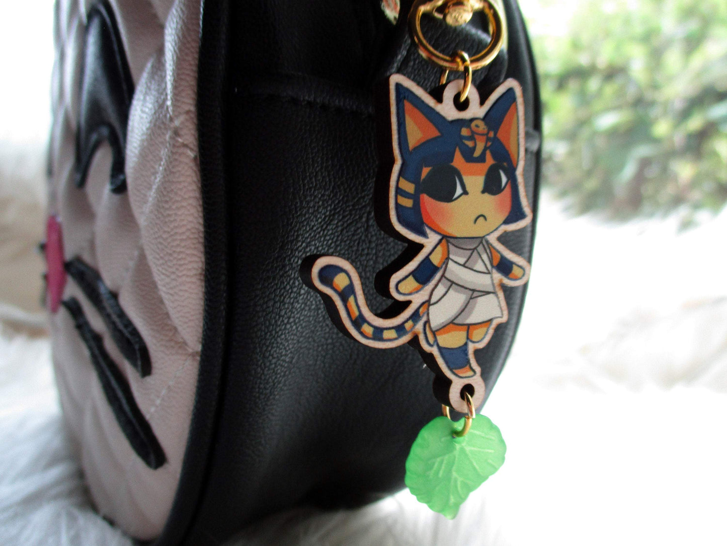 Animal Crossing Wooden Keychain - Ankha - JennGuine