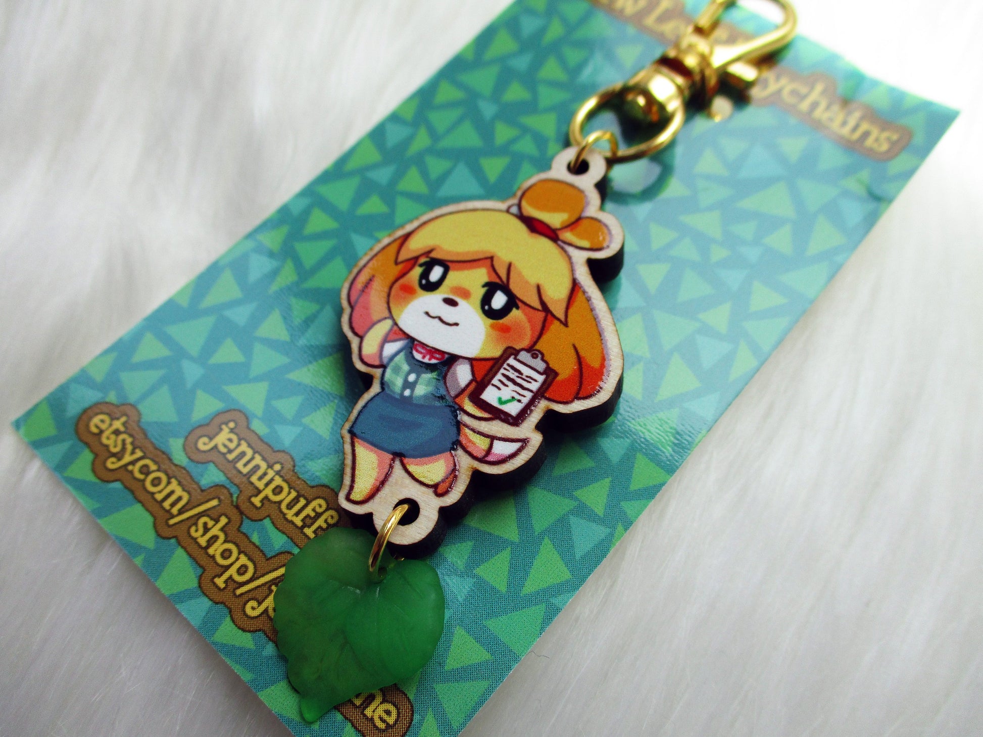 Animal Crossing Wooden Keychain - Isabelle - JennGuine