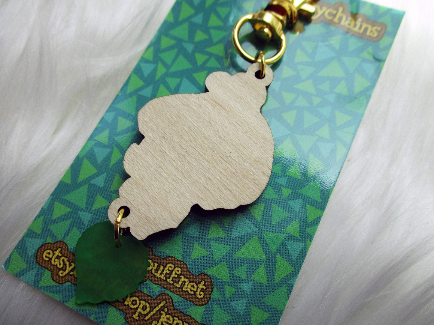 Animal Crossing Wooden Keychain - Isabelle - JennGuine