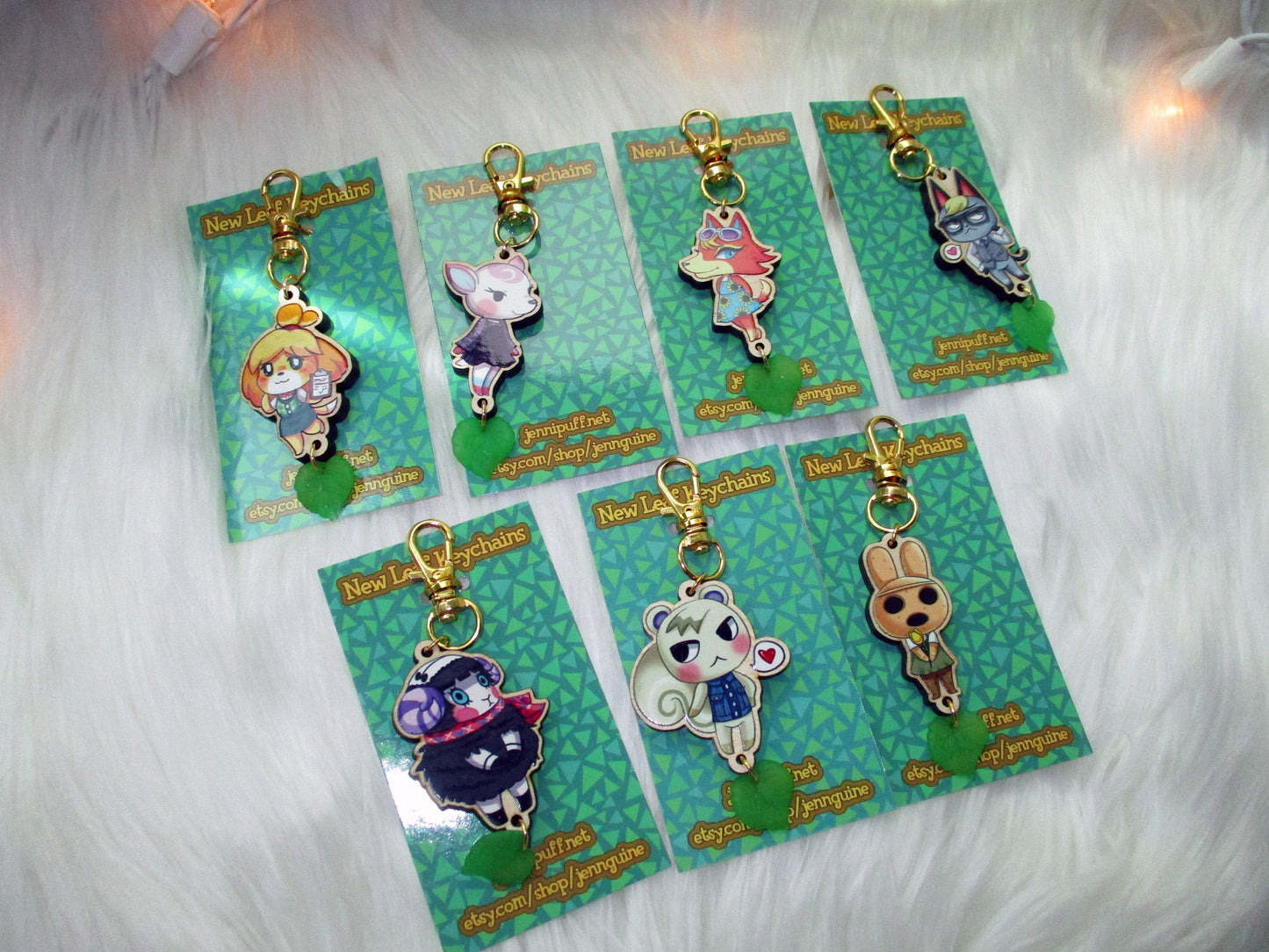 Animal Crossing Wooden Keychain - Isabelle - JennGuine