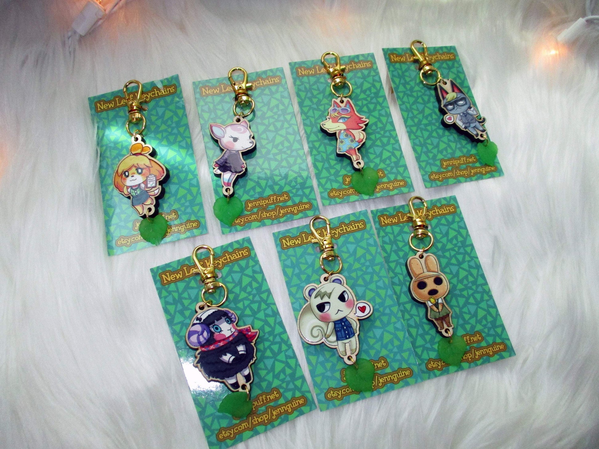 Animal Crossing Wooden Keychain - Isabelle - JennGuine