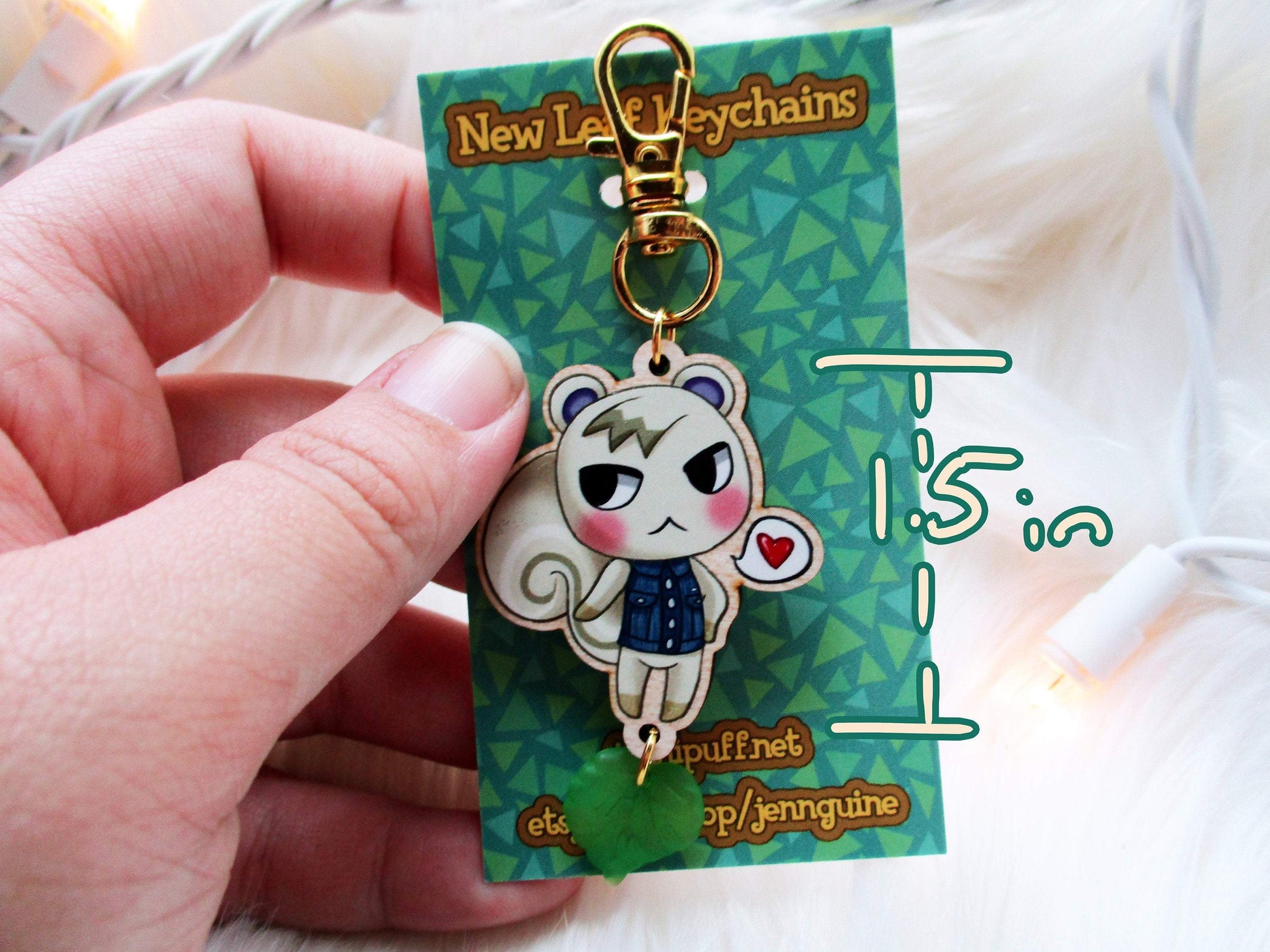 Animal Crossing Wooden Keychain - Marshal - JennGuine