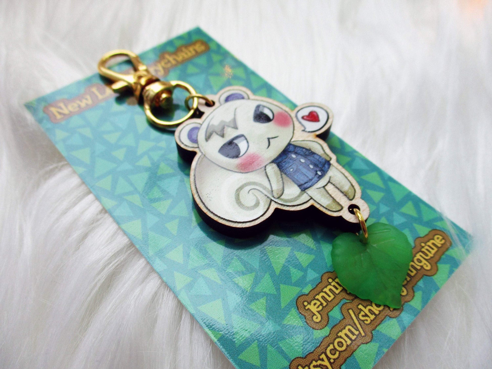 Animal Crossing Wooden Keychain - Marshal - JennGuine