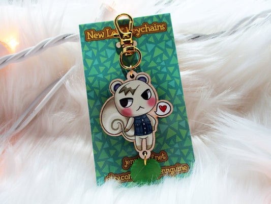 Animal Crossing Wooden Keychain - Marshal - JennGuine