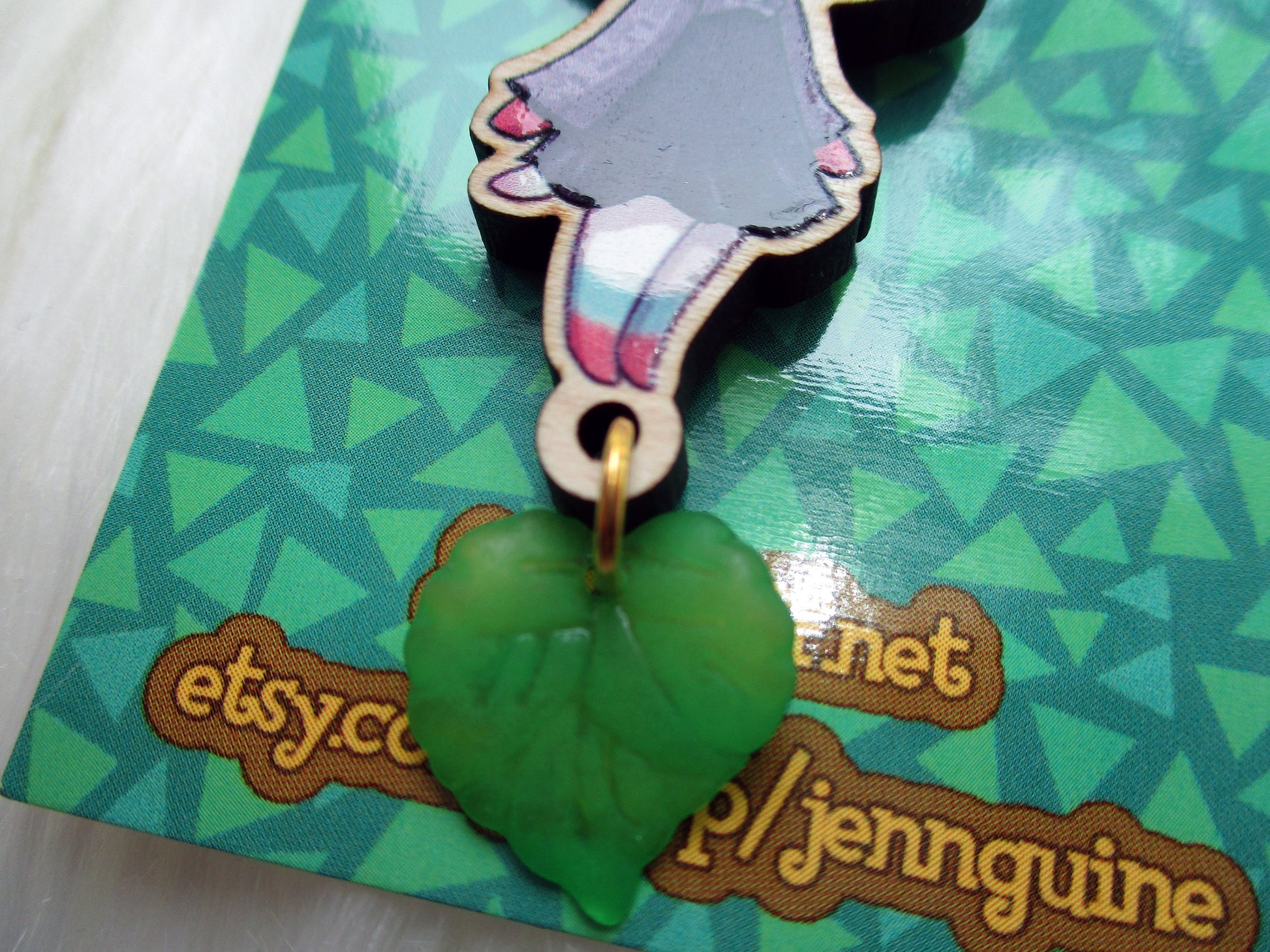 Animal Crossing Wooden Keychain - Diana - JennGuine