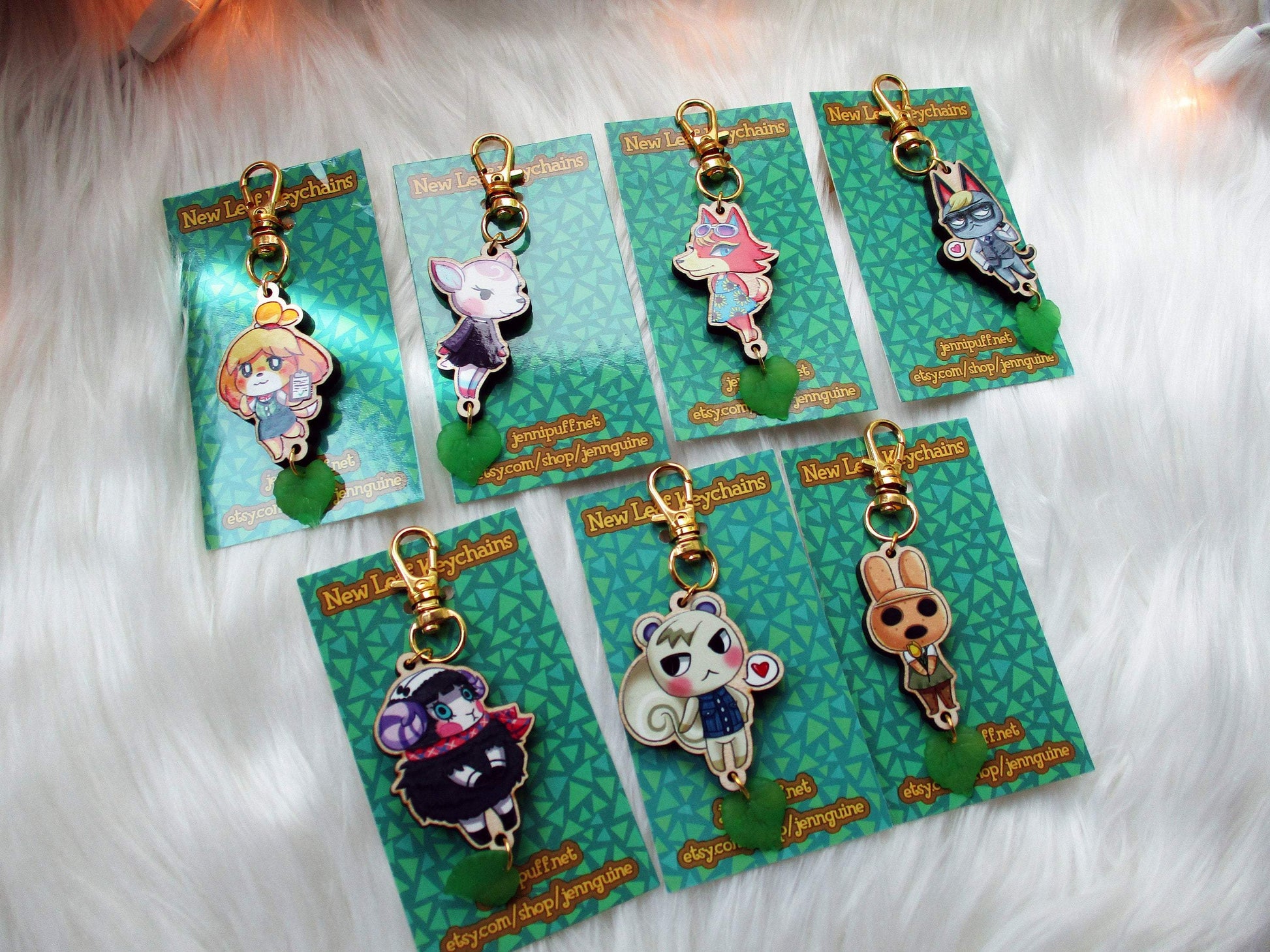 Animal Crossing Wooden Keychain - Diana - JennGuine