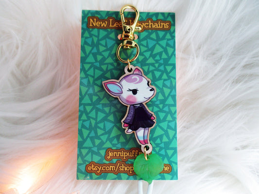 Animal Crossing Wooden Keychain - Diana - JennGuine