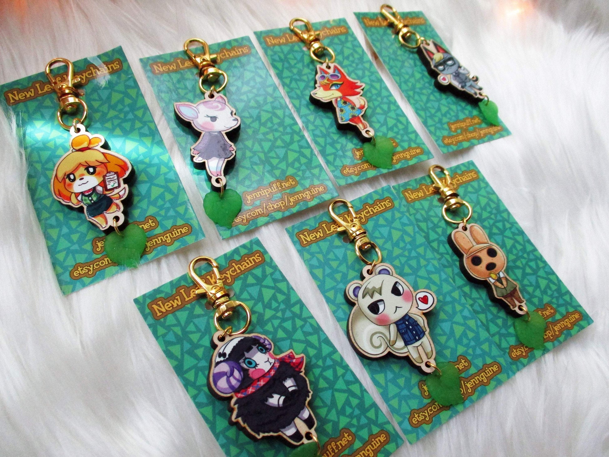 Animal Crossing Wooden Keychain - Raymond - JennGuine