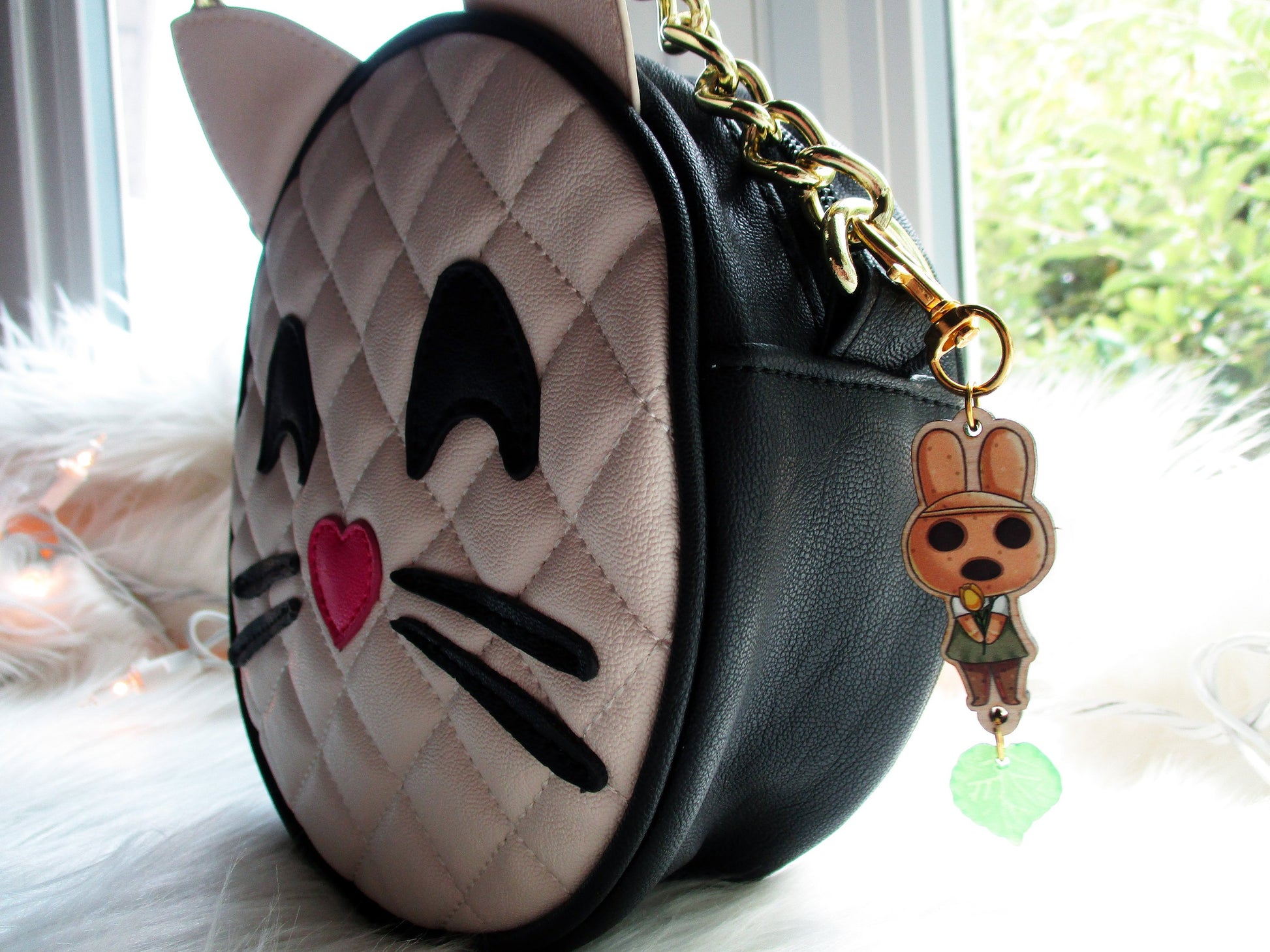 Animal Crossing Wooden Keychain - Coco - JennGuine
