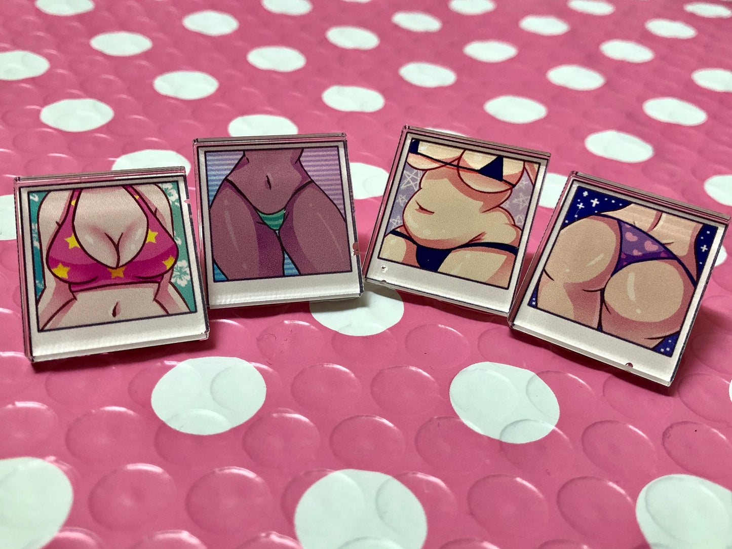 Polaroid Hot Bods - Booty - Acrylic Pin