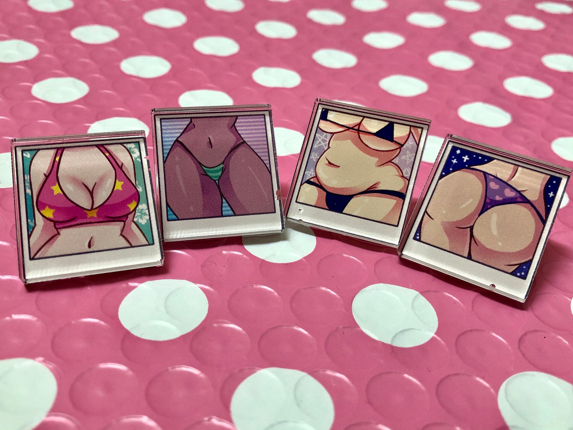 Polaroid Hot Bods - Booty - Acrylic Pin