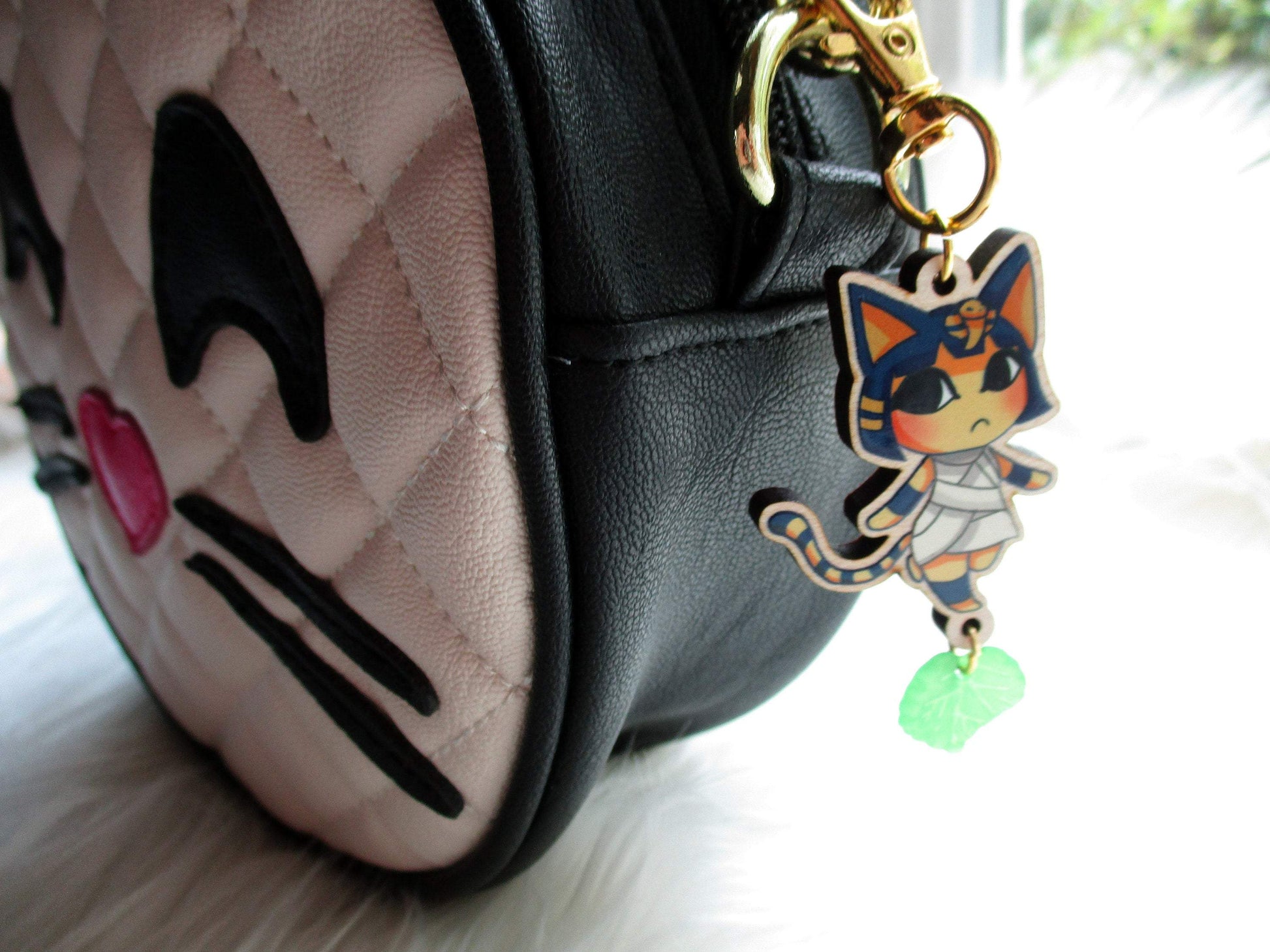 Animal Crossing Wooden Keychain - Ankha - JennGuine