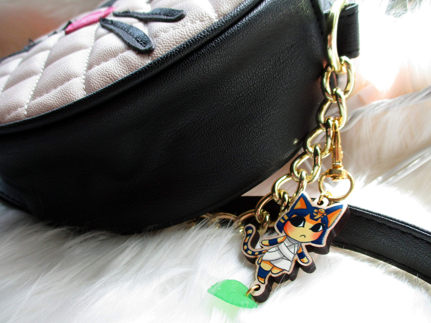 Animal Crossing Wooden Keychain - Ankha - JennGuine