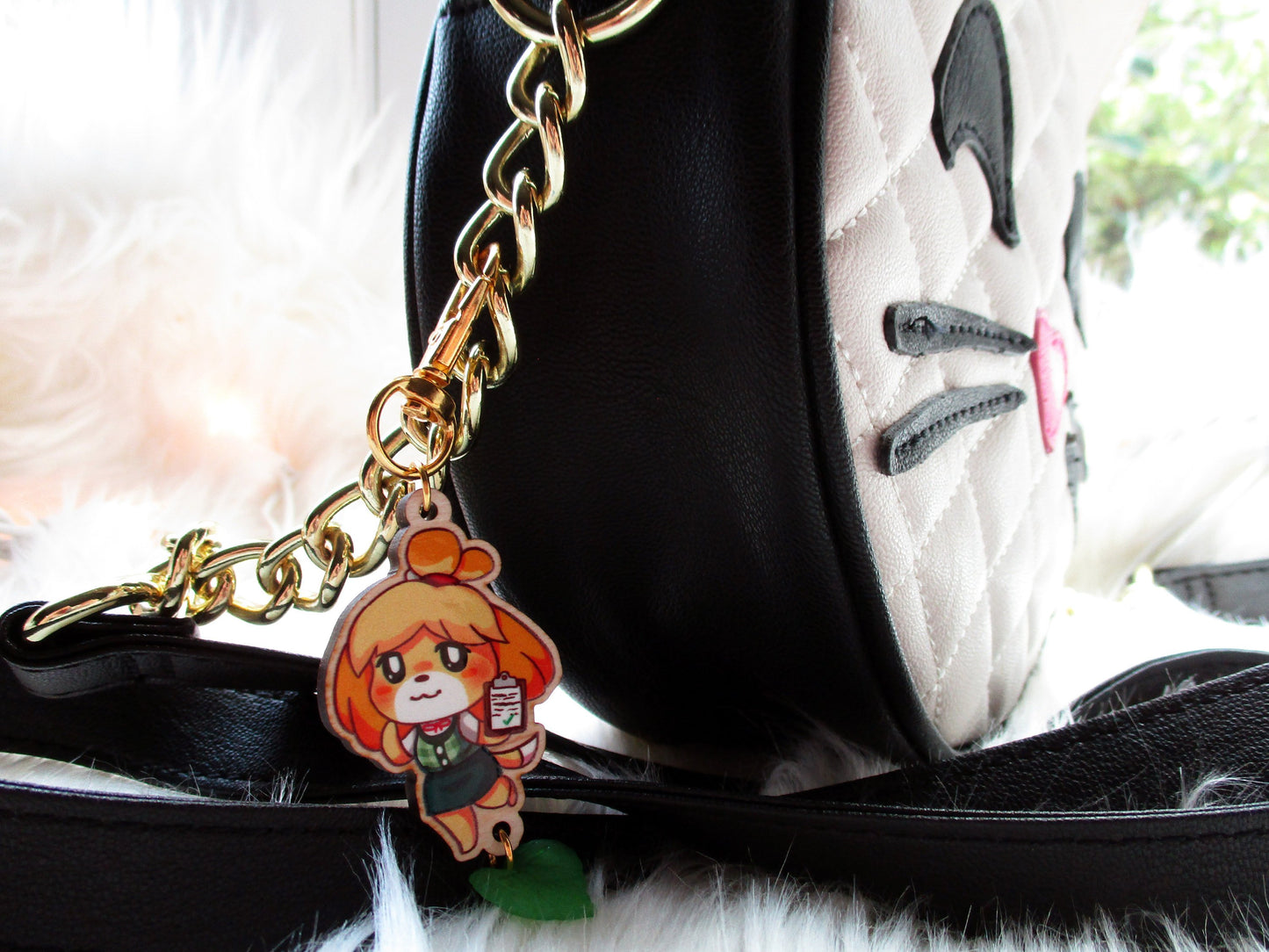 Animal Crossing Wooden Keychain - Isabelle - JennGuine