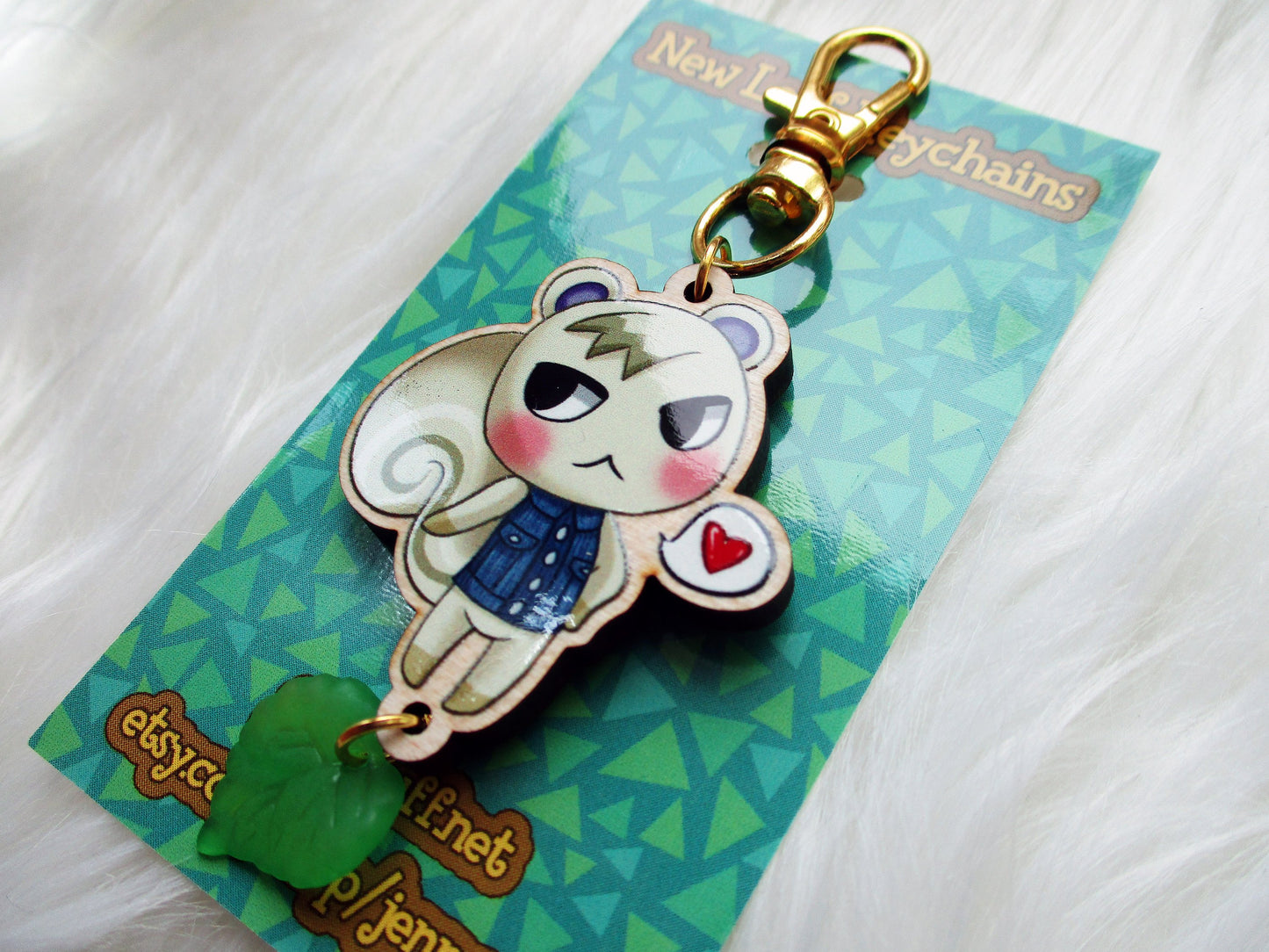 Animal Crossing Wooden Keychain - Marshal - JennGuine