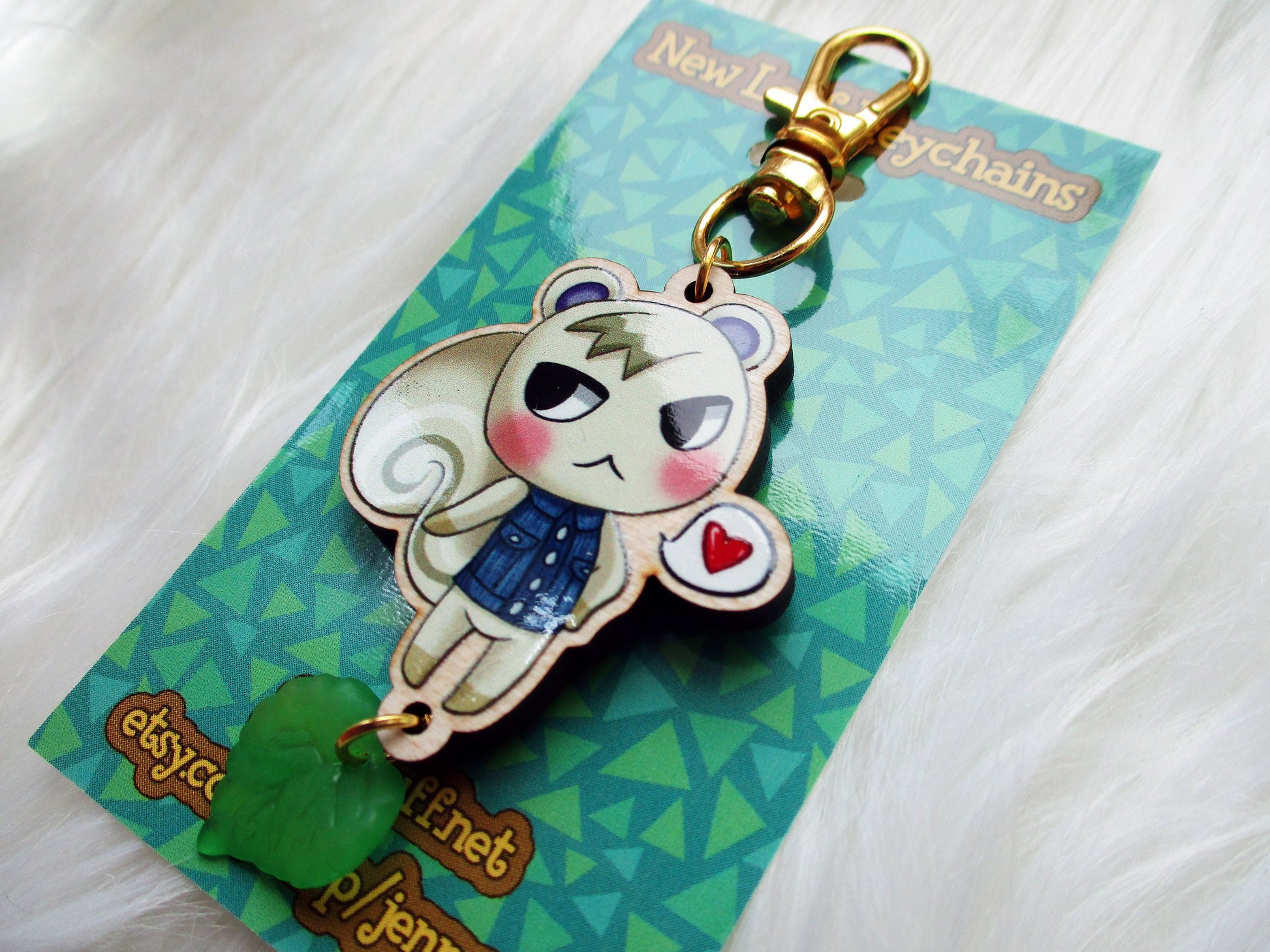 Animal Crossing Wooden Keychain - Marshal - JennGuine