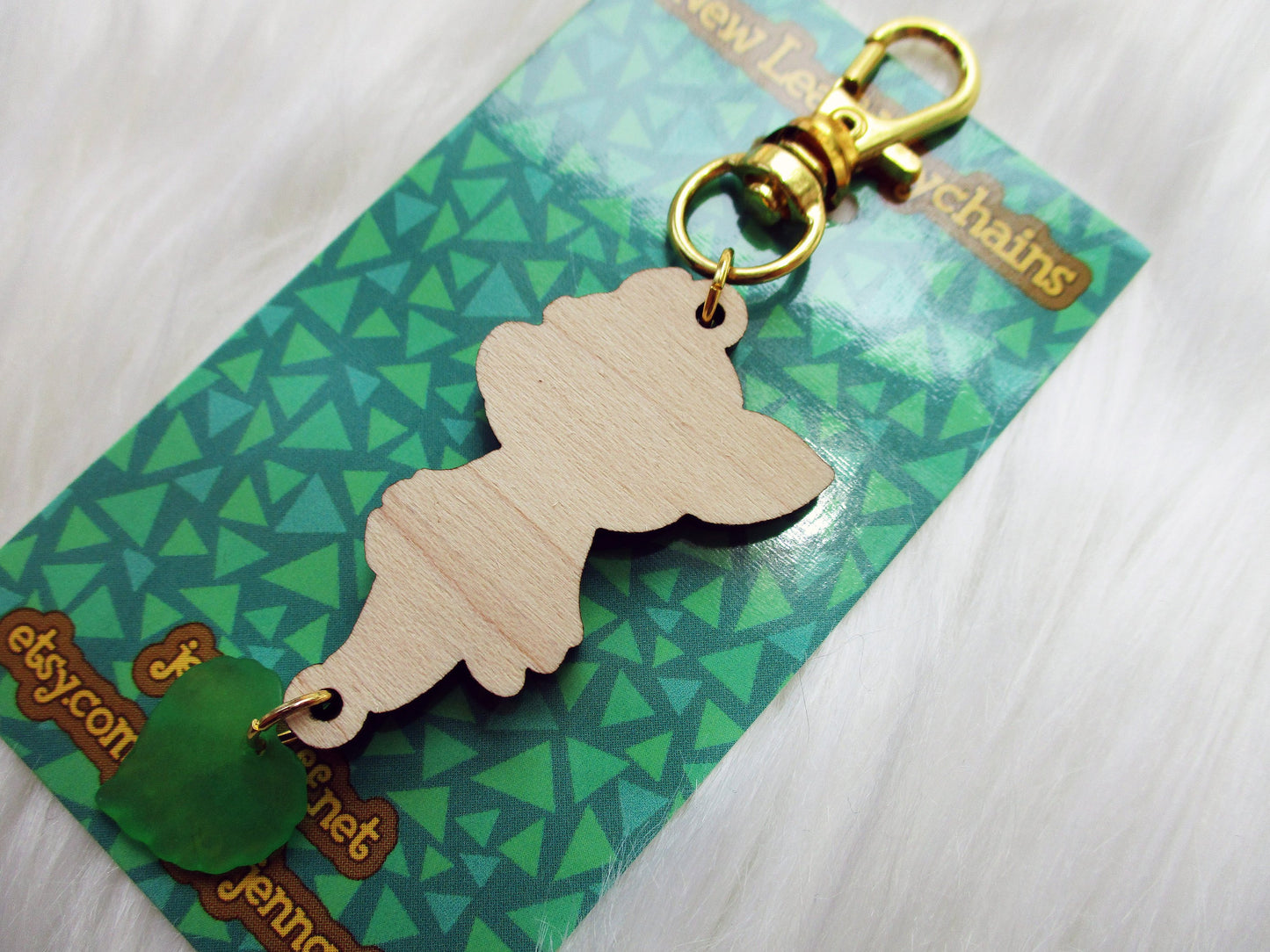 Animal Crossing Wooden Keychain - Diana - JennGuine