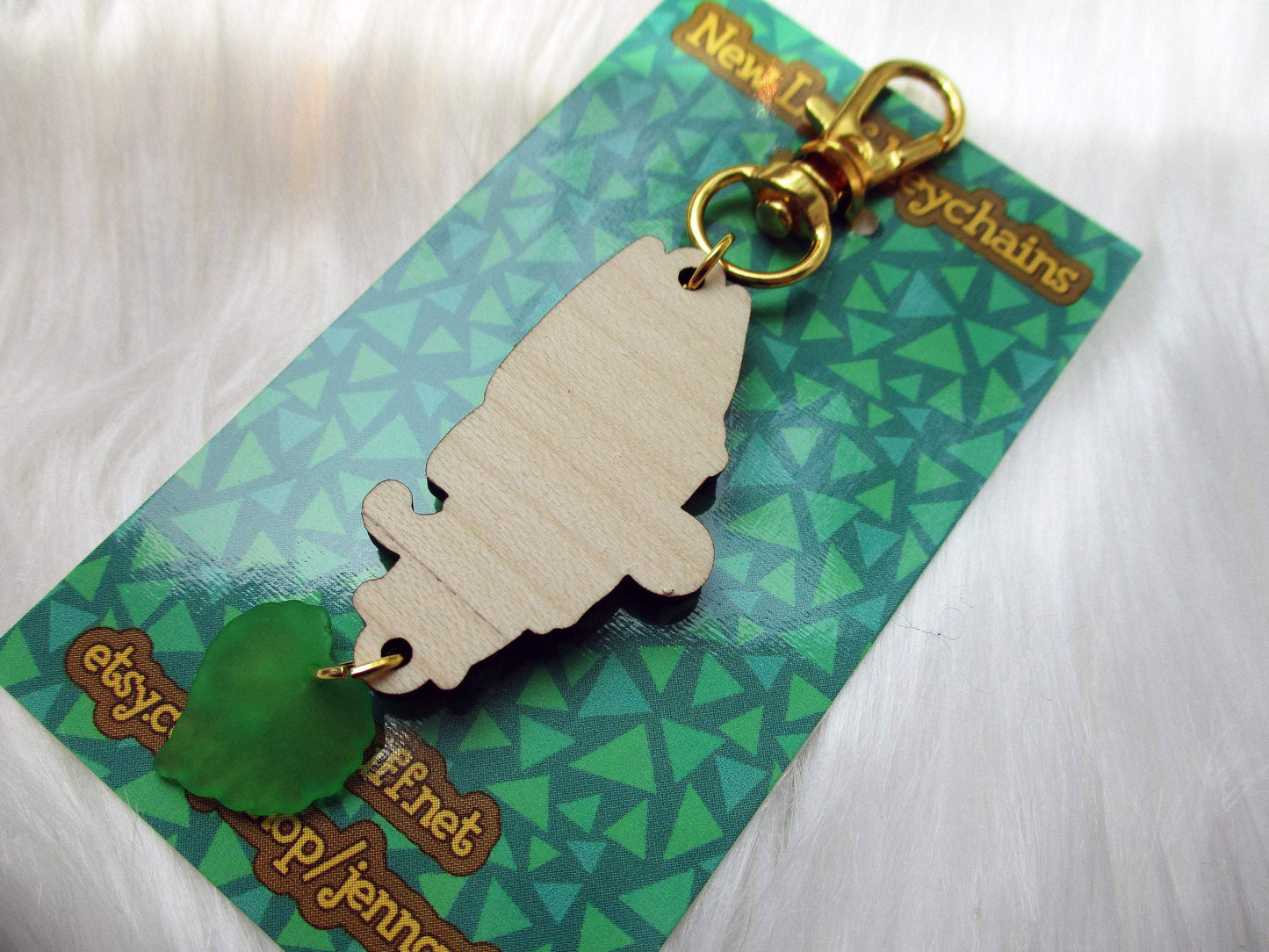 Animal Crossing Wooden Keychain - Raymond - JennGuine