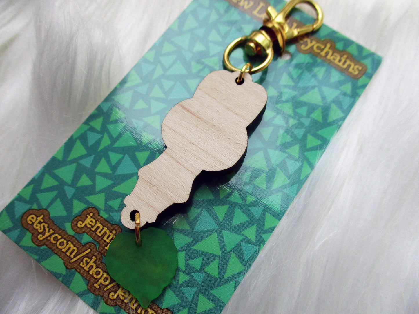 Animal Crossing Wooden Keychain - Coco - JennGuine