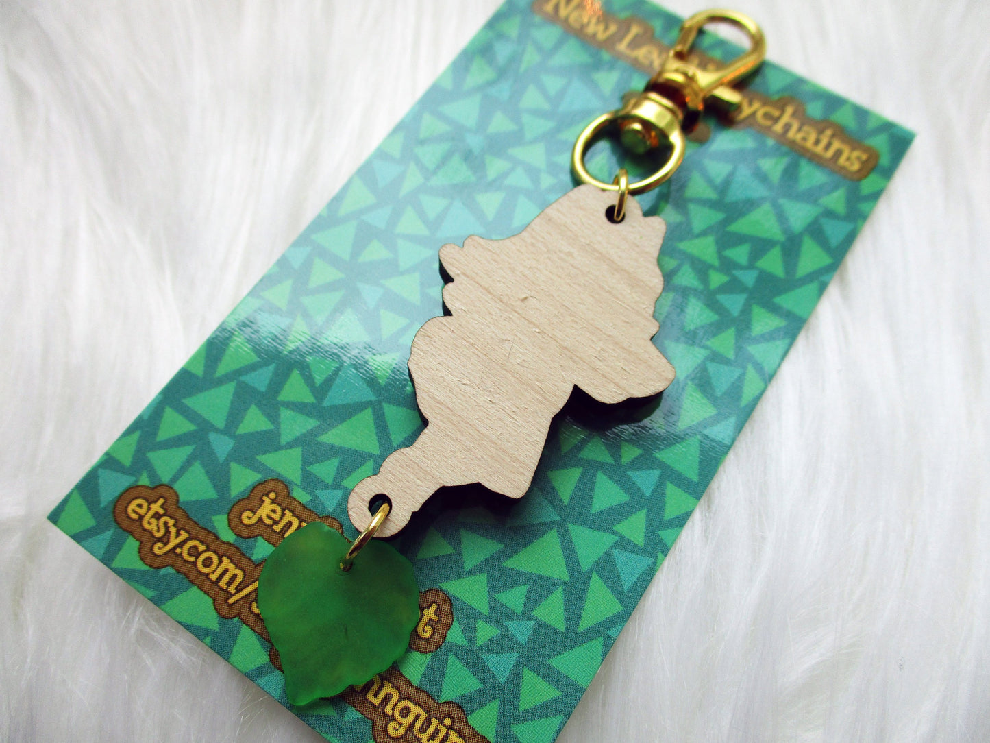 Animal Crossing Wooden Keychain - Audie - JennGuine