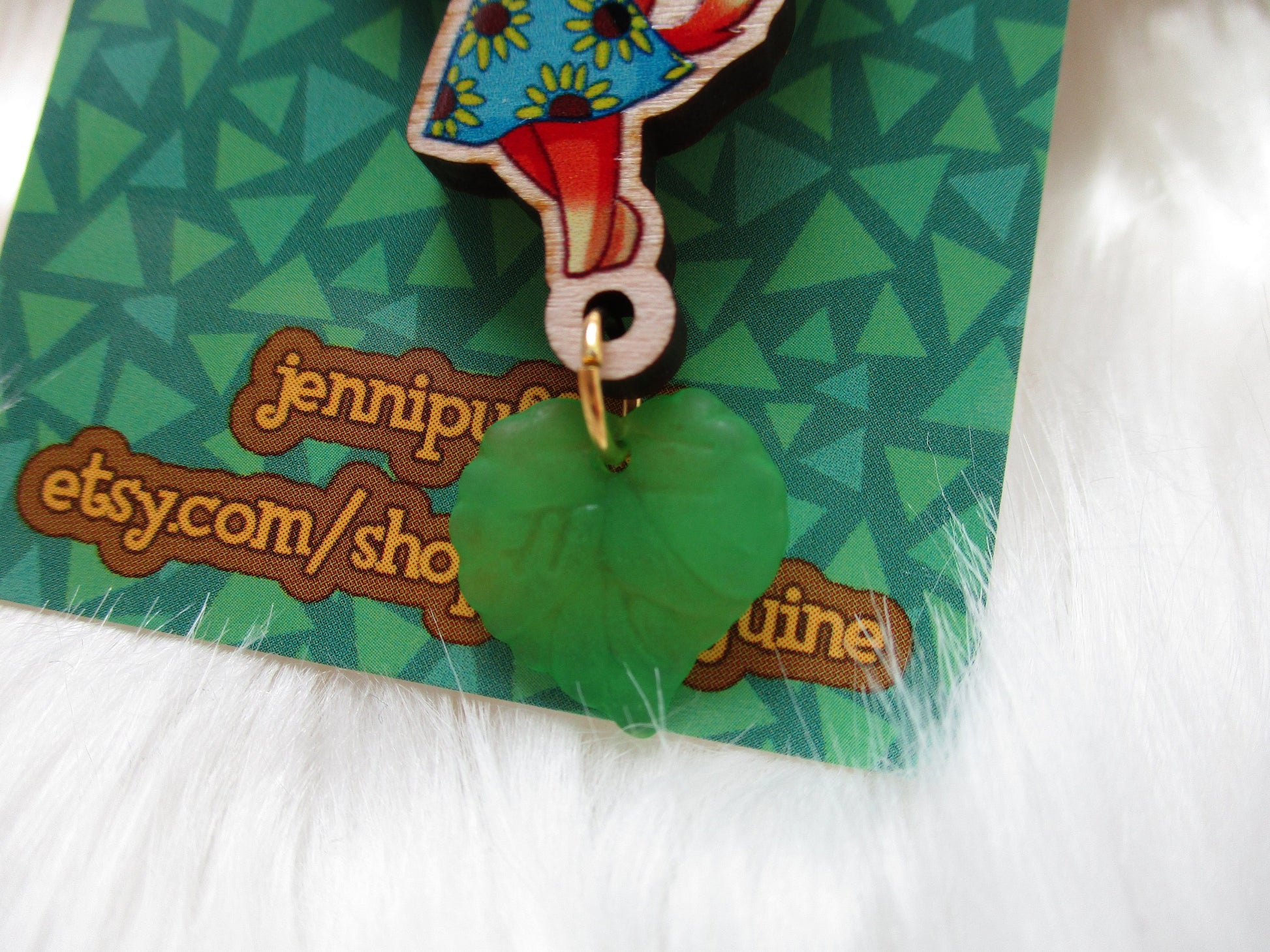 Animal Crossing Wooden Keychain - Audie - JennGuine
