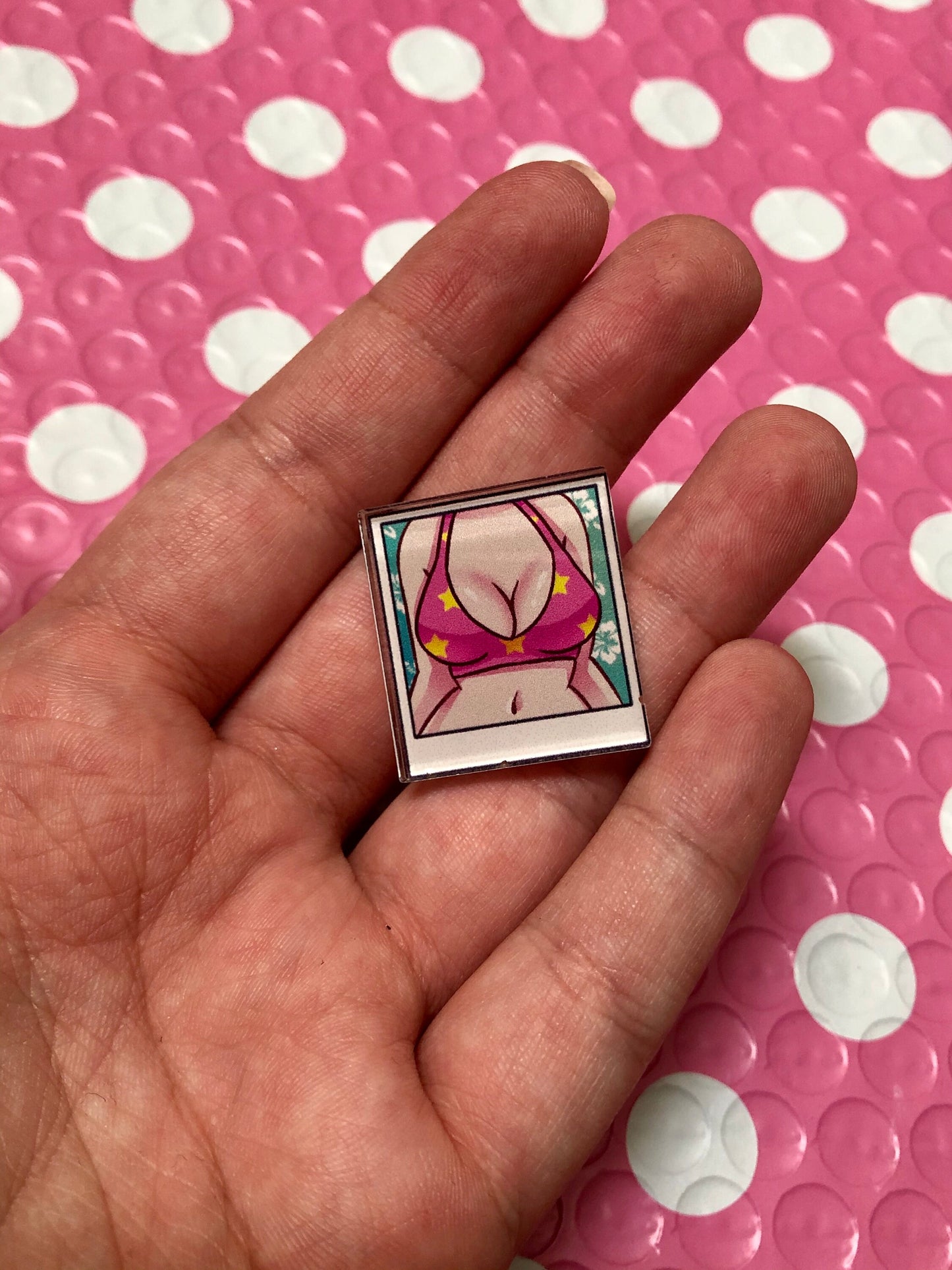 Ecchi Sexy Cute Polaroid Hot Bods - Tiddy - Acrylic Pin