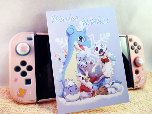 4x6in Pokemon Greeting Card - Ice Pokemon (MISPRINT) - JennGuine