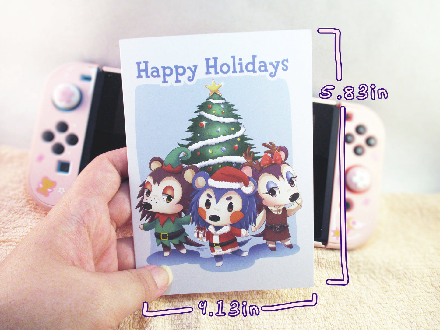 4x6in Animal Crossing Greeting Card - Able Sisters (MISPRINT) - JennGuine