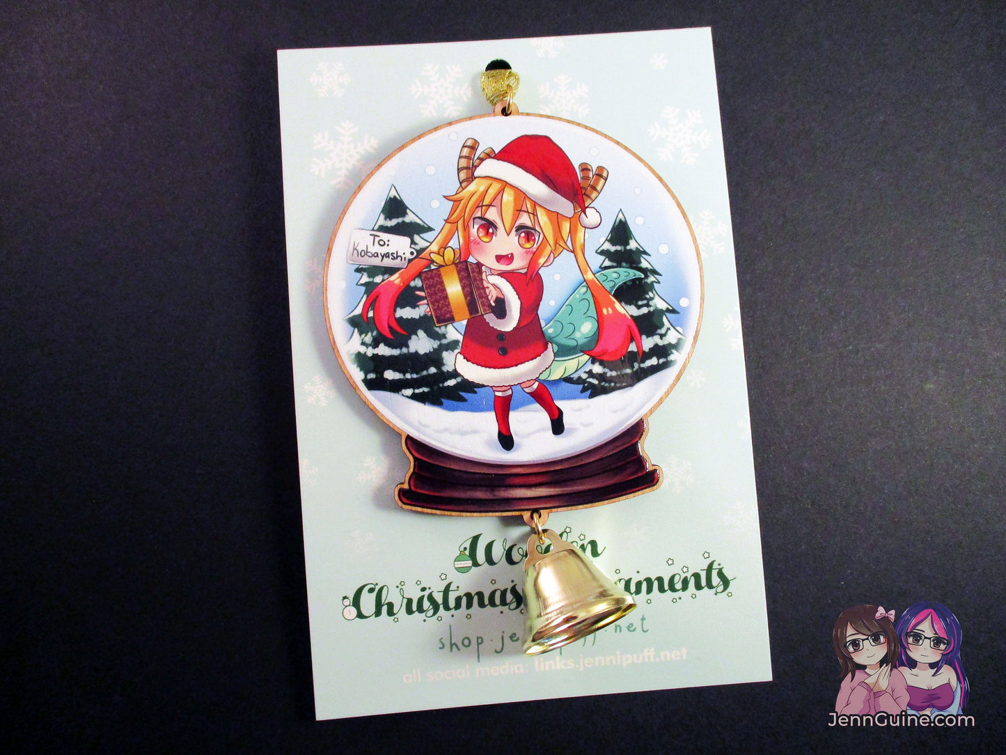Wooden Christmas Ornament - Tohru Dragon Maid (read description) - JennGuine