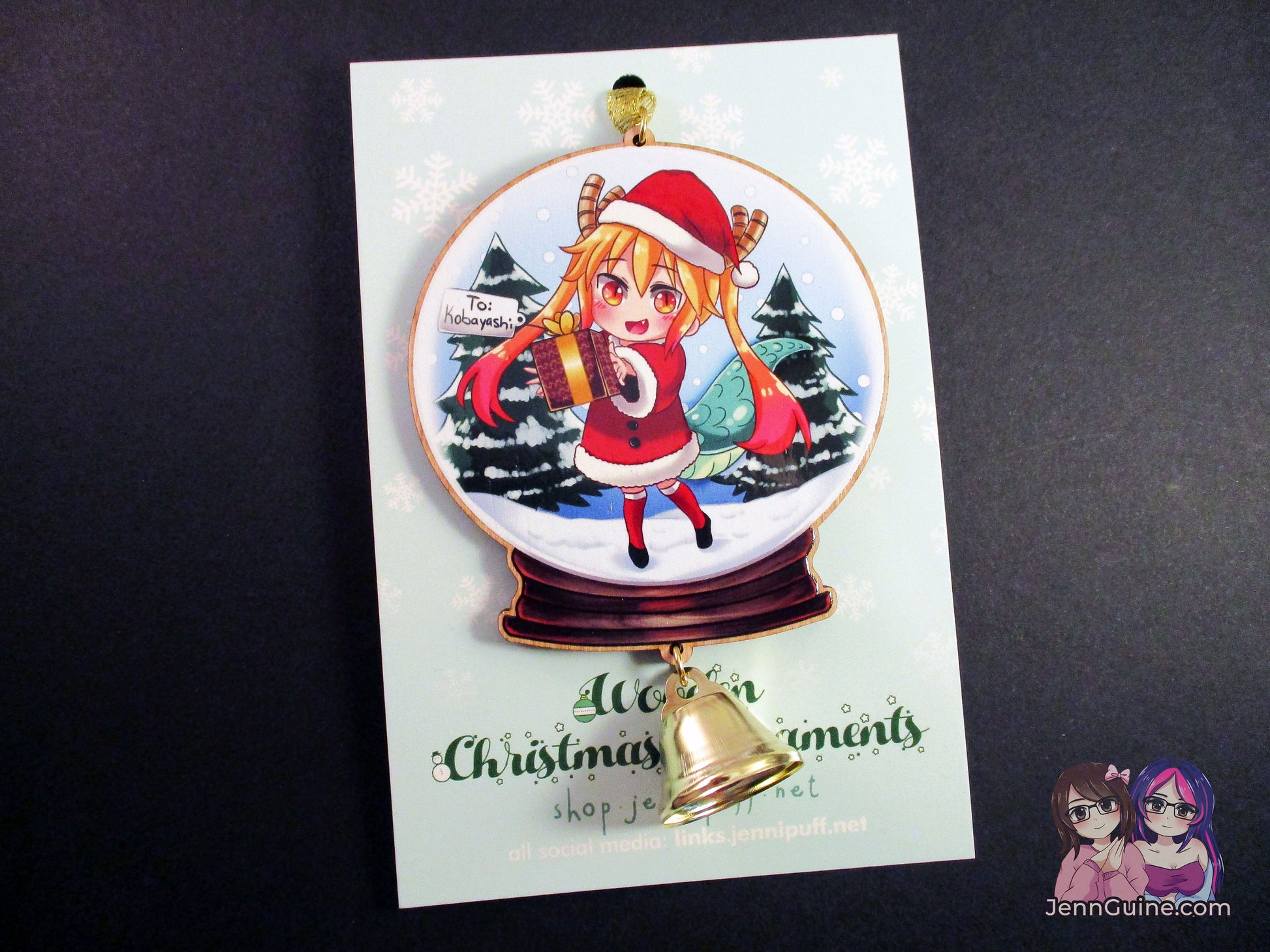 Wooden Christmas Ornament - Tohru Dragon Maid (read description) - JennGuine