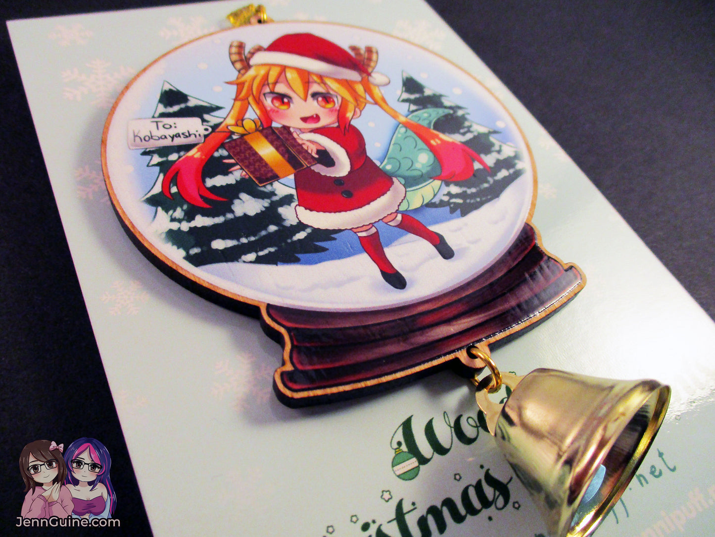 Wooden Christmas Ornament - Tohru Dragon Maid (read description) - JennGuine
