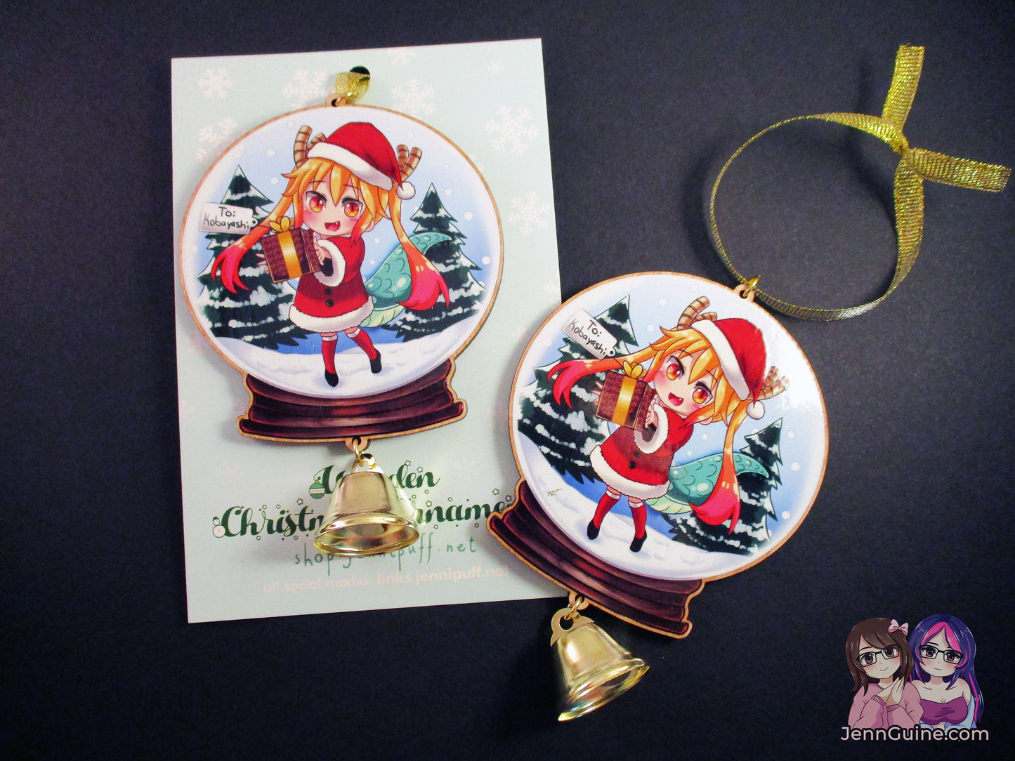 Wooden Christmas Ornament - Tohru Dragon Maid (read description) - JennGuine