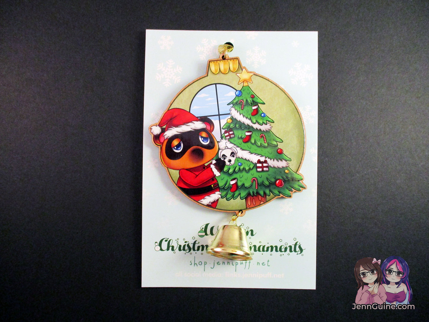 Wooden Christmas Ornament - Tom Nook ACNH (read description) - JennGuine