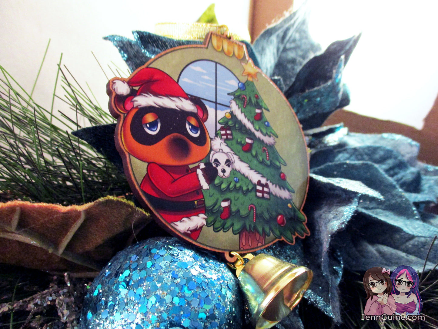 Wooden Christmas Ornament - Tom Nook ACNH (read description) - JennGuine