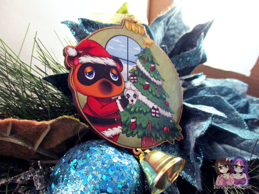 Wooden Christmas Ornament - Tom Nook ACNH (read description) - JennGuine