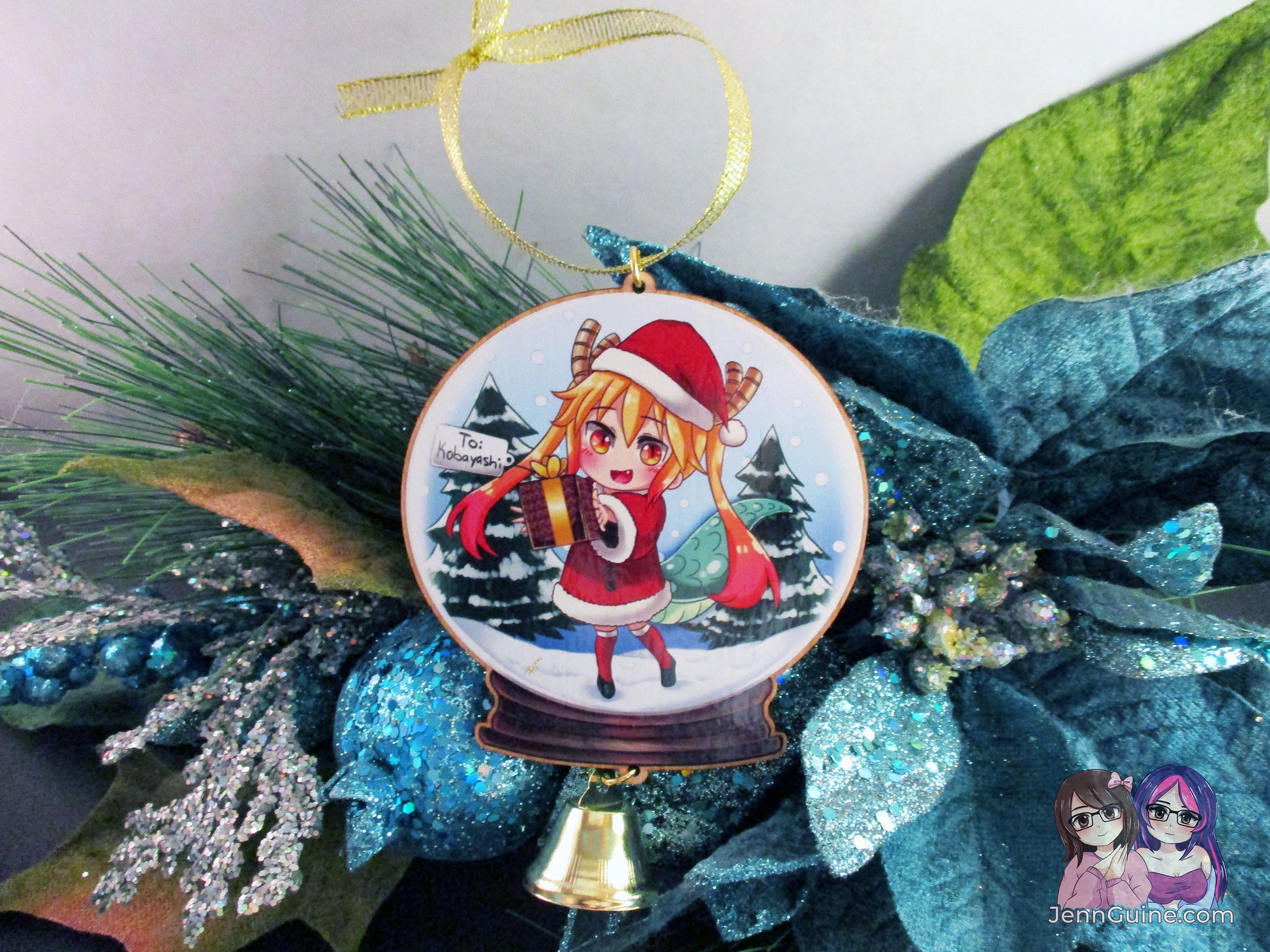 Wooden Christmas Ornament - Tohru Dragon Maid (read description) - JennGuine